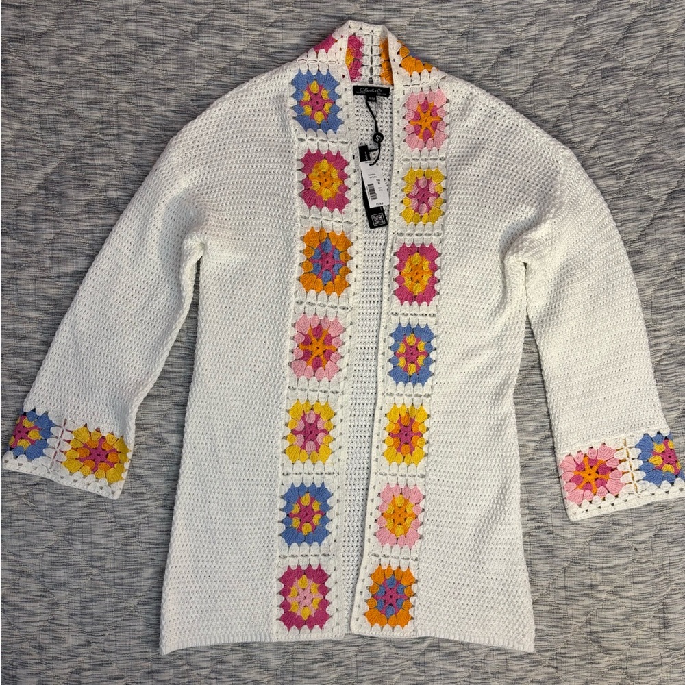 Charlie B Knit Crochet Cardigan Sz XL NWT | Charlie B Cotton Cardigan Sz XL - - Picture 11 of 12
